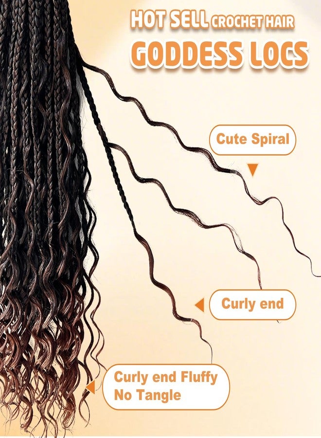 Opini Goddess Box Braid Crochet Hair for Black Women 8 Packs Boho Box Braids Pre Looped Bohemian Braid Hair Extension with Natural Looking Curls Ends (1B/30# 18Inch) - Image 5
